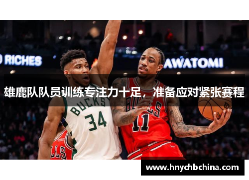 雄鹿队队员训练专注力十足，准备应对紧张赛程